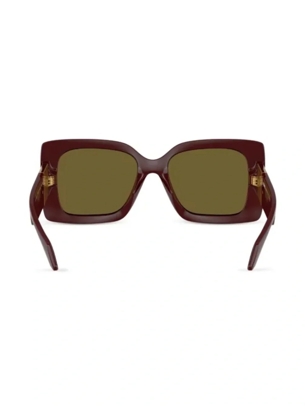 Versace Women's Burgundy Square Sunglasses with Gold Temple Medusa